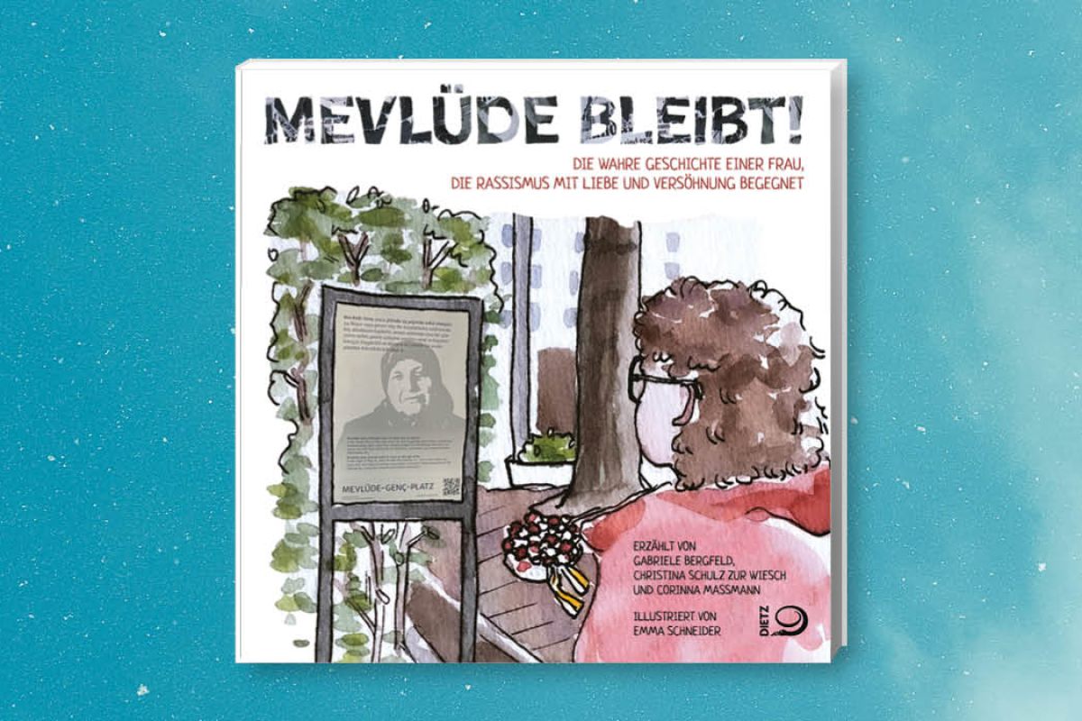 Cover des Buches "Mevlüde bleibt! Die wahre Geschichte einer Frau, die Rassismus mit Liebe und Versöhnung begegnet"
