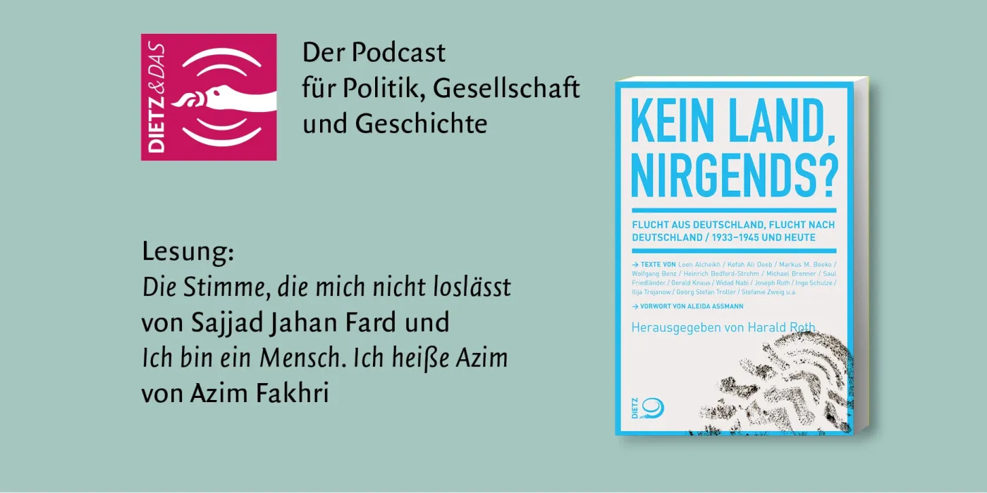 Cover des Buches "Kein Land, nirgends?" Flucht aus Deutschland, Flucht nach Deutschland", herausgegeben von Harald Roth