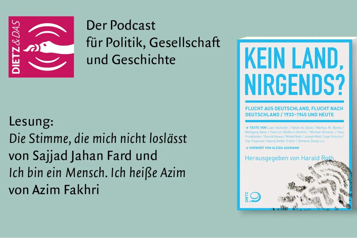Cover des Buches "Kein Land, nirgends?" Flucht aus Deutschland, Flucht nach Deutschland", herausgegeben von Harald Roth