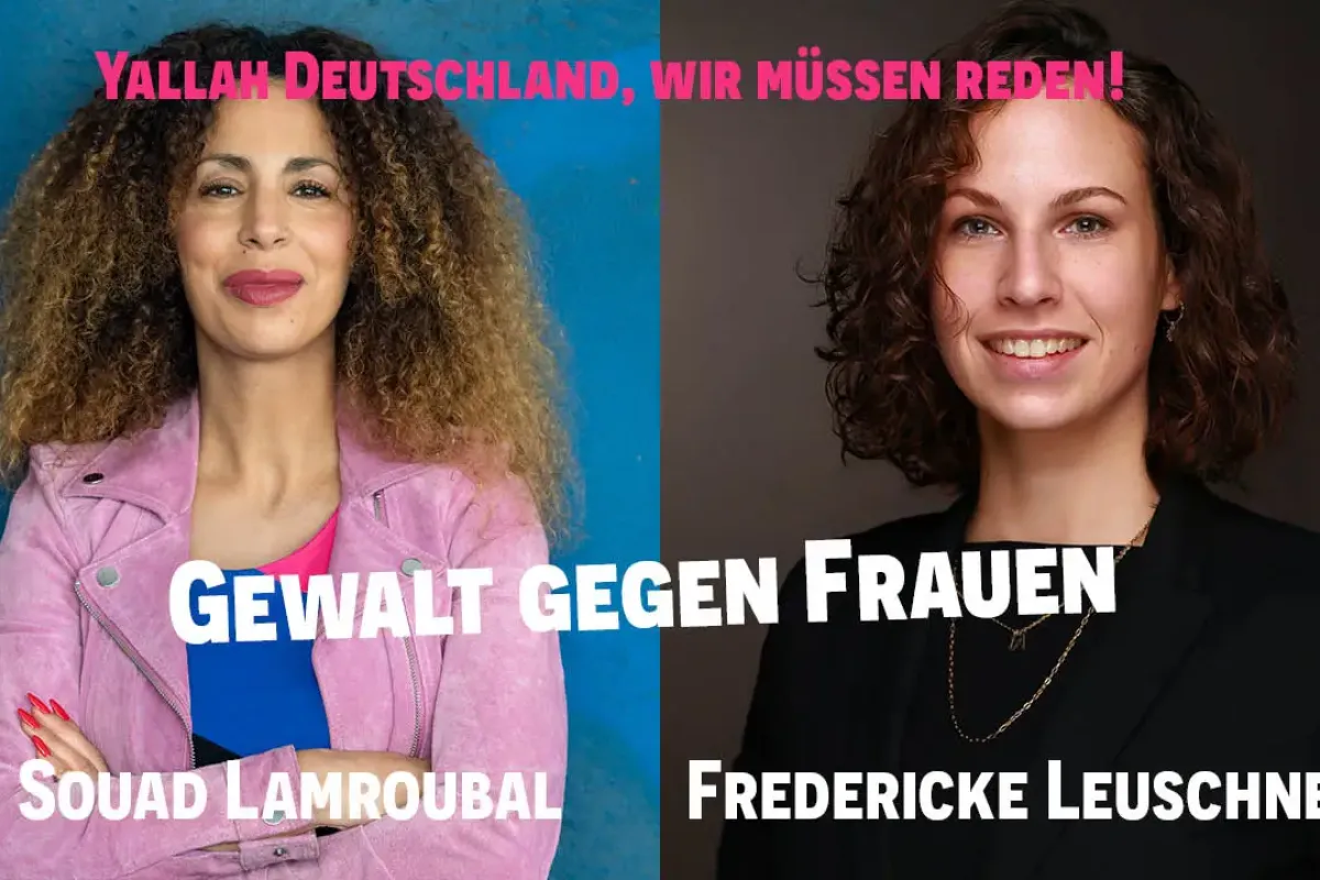 Podcast-Gespräch über Gewalt gegen Frauen und Femizide mit Souad Lamroubal und Fredericke Leuschner